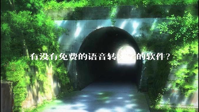 有没有免费的语音转文字的软件？